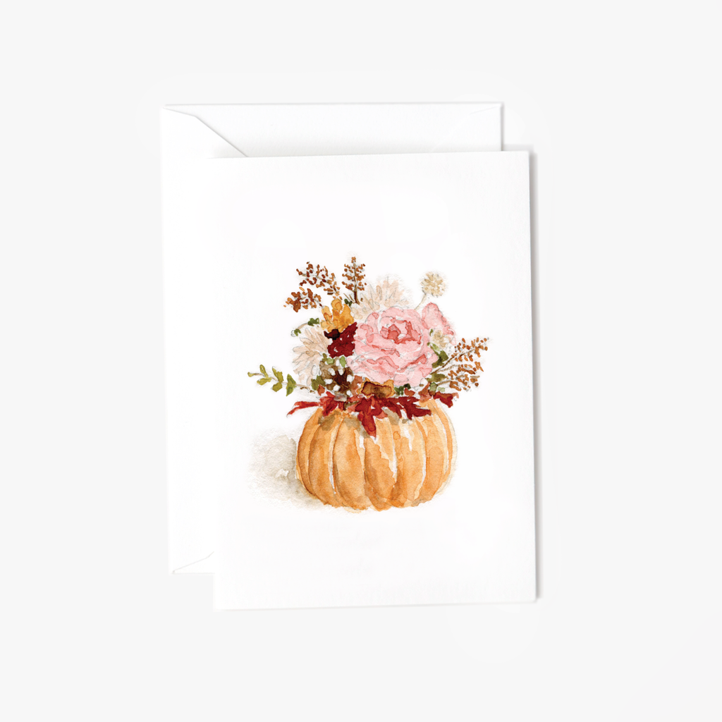 emily lex studio - Pumpkin bouquet mini notecard