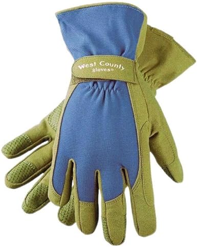 blue gardening gloves West County Classic Glove L Blue – Witherspoon Rose Culture